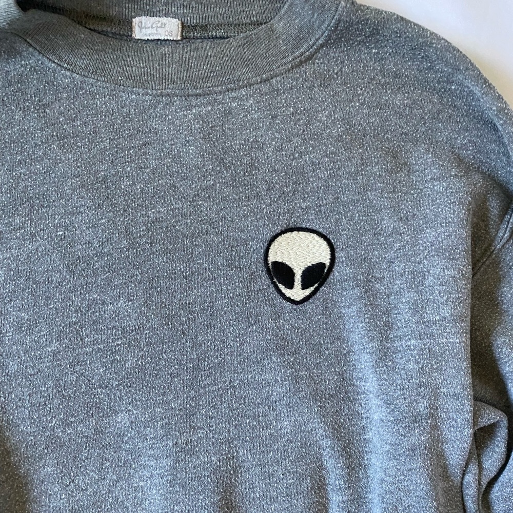 Brandy Melville John Galt alien patch sweatshirt